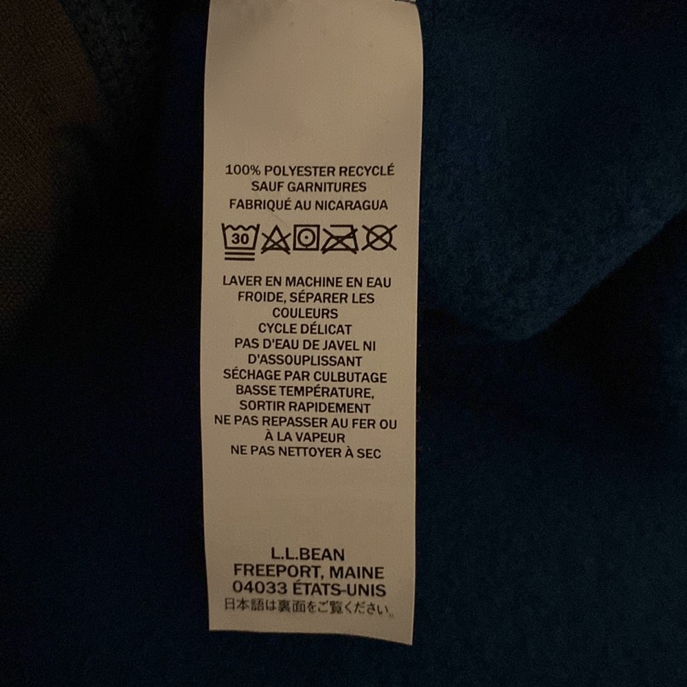 L.L. Bean Men’s Mountain Classic Fleece Jacket Size Large - Picture 9 of 9